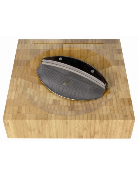 Mincing knife SHUN 6,0" (15cm) with wooden cutting block DM-0736