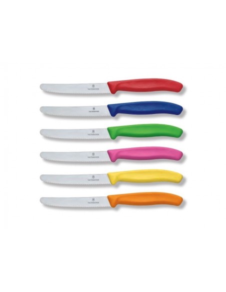 Set di coltelli da Tavola e Pomodoro Swiss Classic Colorati 6 PZ