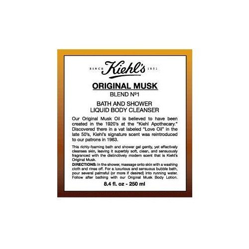 Original Musk Bath and Shower Liquid Body Cleanser 250ml