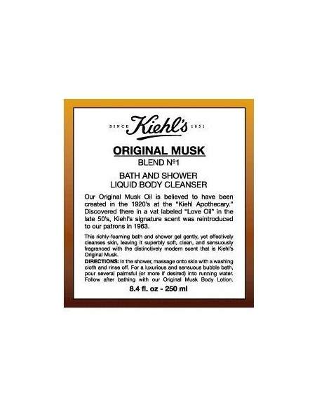 Original Musk Bath and Shower Liquid Body Cleanser 250ml