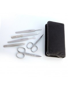 Set da Manicure Astuccio Nero in Pelle 6 pz 2