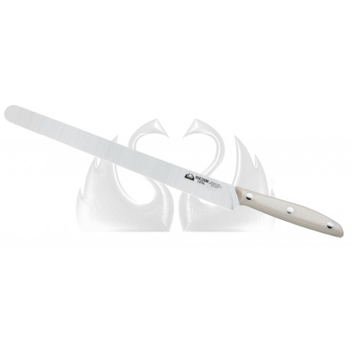 Coltello Prosciutto Largo Manico Bianco