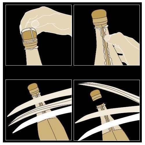 Sciabola per Champagne Le Bollicine