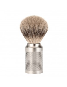 Pennello da Barba in Tasso Manico Argento Rocca