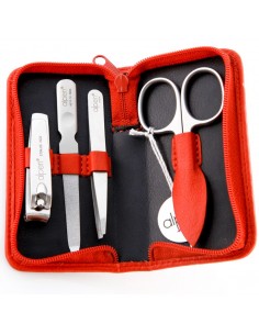 Set Manicure Collection in Pelle Rosso