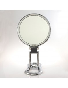 Specchio Cromato Bifacciale Pieghevole 3X