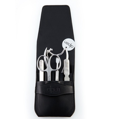Set Manicure in Pelle Collection Inox Nero