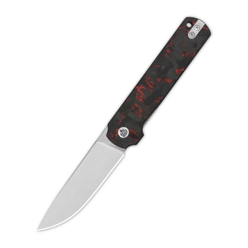 QSP Lark Pocket knife 14C28N blade Red Shredded...