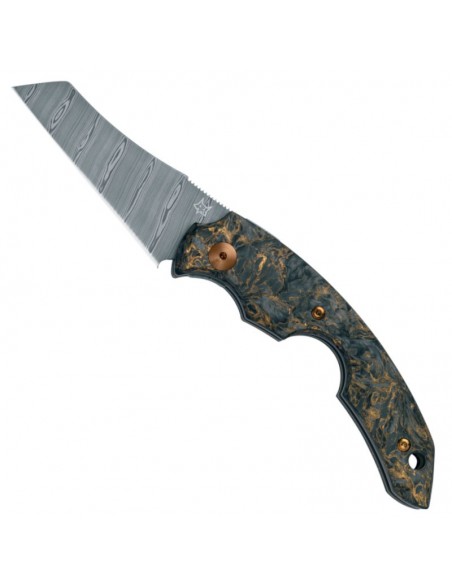 Coltello Chiudibile Damasco Fox Virtus Carbonio Taglia Sigari