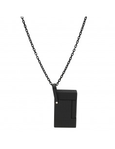 Lighter Necklace Accendino Testa di diamante Nero