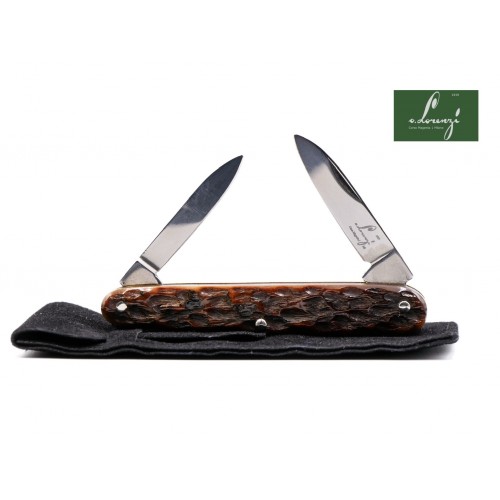 Coltello Multiuso con Guancette in Cervo Lorenzi