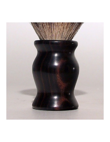 Set pennello da barba e rasoio in ebano