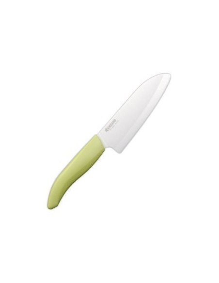 Santoku con lama in ceramica  da 14 cm Verde FK 140 WH