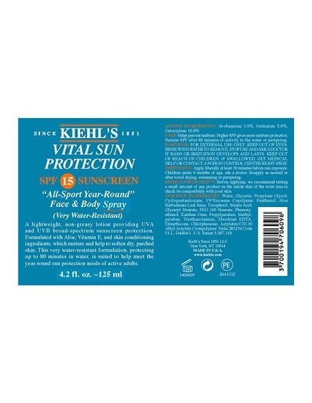 Vital Sun Protection SPF 15 Spray 125ml