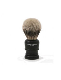 Pennello da barba con manico in resina nero