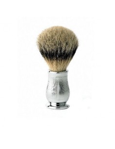 Pennello da barba con manico in acciaio modello Chatsworth Barley