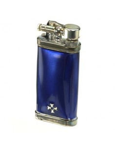 Accendino da tasca smaltato blu