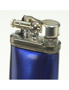 Accendino da tasca smaltato blu 2