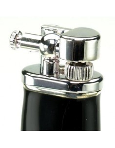 Accendino da tasca smaltato nero 2