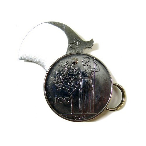Portachiavi con lama a 100 lire