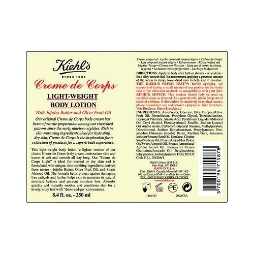 Creme de corps light - weight body lotion 250ml