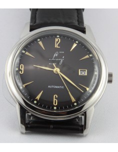 Orologio da Polso Automatico Cinturino Nero e Quadrante Nero AT669
