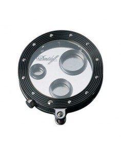 Round Cutter cromato nero e vetro zaffiro
