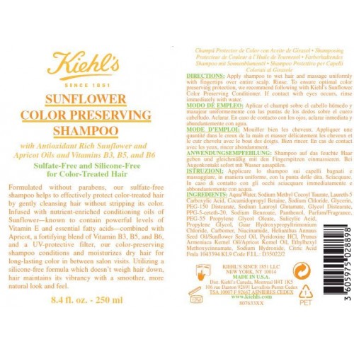  Sunflower Color Preserving Shampoo 250 ml