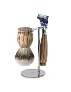 Set Pennello e Rasoio Fusion Proglide in legno di Zebrano
