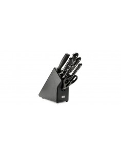 Ceppo di 7 Coltelli da Cucina in Frassino Nero