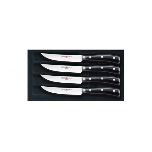 Set Coltelli da Bistecca 4 pz Ikon Neri