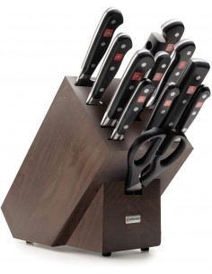 Ceppo Porta Coltelli Legno di Faggio 12 pezzi Serie Classic