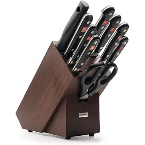 Ceppo Coltelli 9 Pezzi Marrone Scuro Wusthof