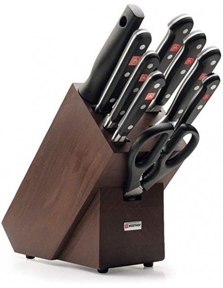 Ceppo Coltelli 9 Pezzi Marrone Scuro Wusthof