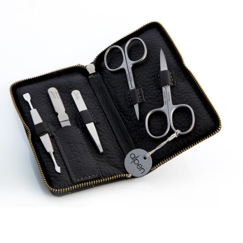 Astuccio da Manicure in Pelle con Zip