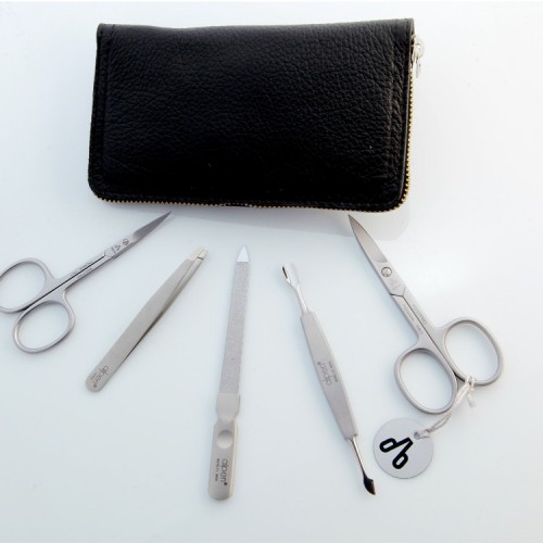 Set da Manicure Viaggio con Zip in Pelle