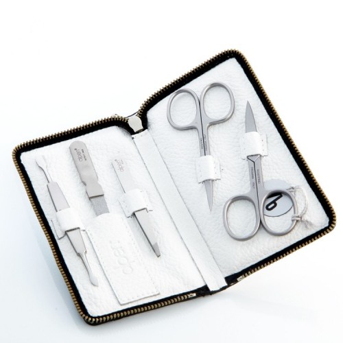 Astuccio da Manicure in Pelle con Zip