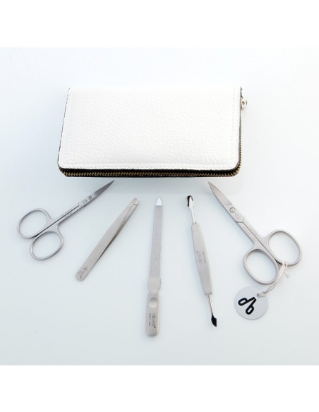 Astuccio da Manicure in Pelle con Zip