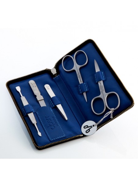 Astuccio da Manicure in Pelle con Zip