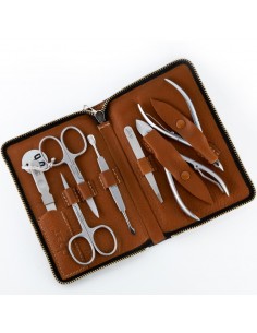 Set Manicure Grande in Pelle con Zip