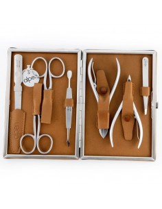 Set Manicure in Pelle Rigido 7pz