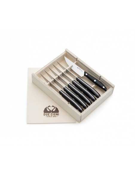 Set 6 Coltelli Bistecca America Neri Serie 1896